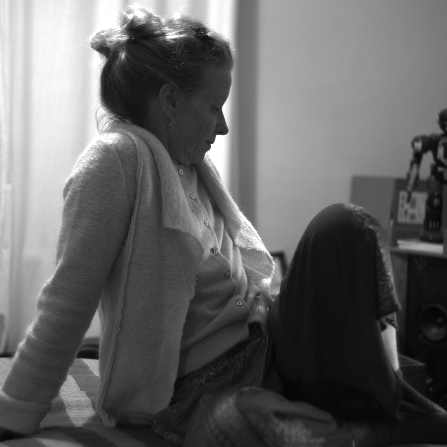 My wife allowing me to test the new lens on her.