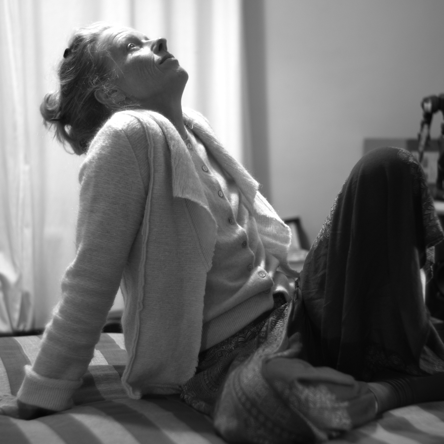 My wife allowing me to test the new lens on her.